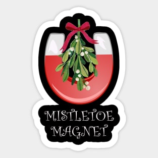 Mistletoe Magnet White Lettering Sticker